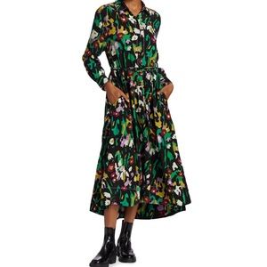 Proenza Schouler Painterly Floral Shirt Dress